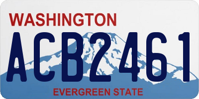 WA license plate ACB2461