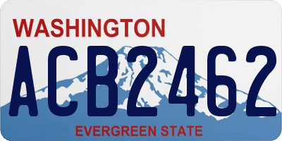 WA license plate ACB2462