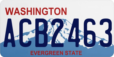 WA license plate ACB2463