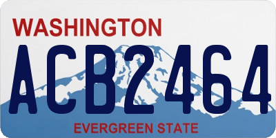 WA license plate ACB2464