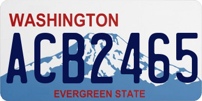 WA license plate ACB2465