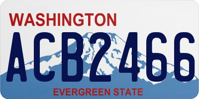 WA license plate ACB2466
