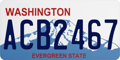 WA license plate ACB2467