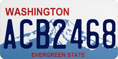 WA license plate ACB2468