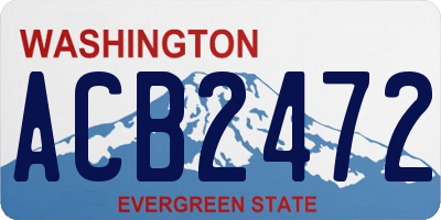 WA license plate ACB2472