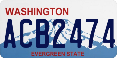 WA license plate ACB2474