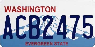 WA license plate ACB2475