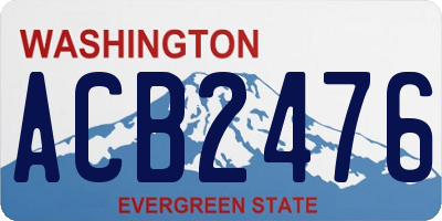 WA license plate ACB2476