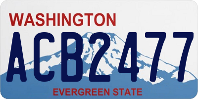 WA license plate ACB2477