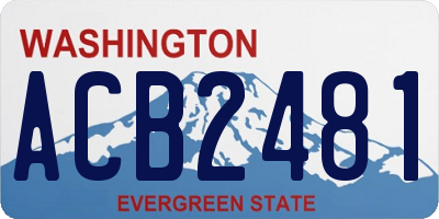 WA license plate ACB2481