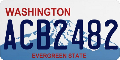 WA license plate ACB2482