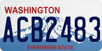 WA license plate ACB2483