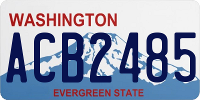 WA license plate ACB2485