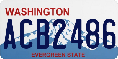 WA license plate ACB2486