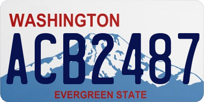 WA license plate ACB2487