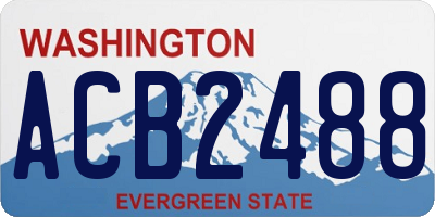 WA license plate ACB2488