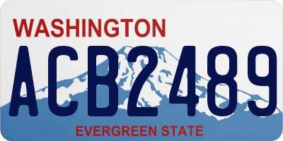 WA license plate ACB2489