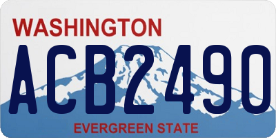 WA license plate ACB2490