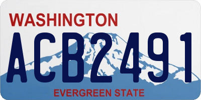 WA license plate ACB2491
