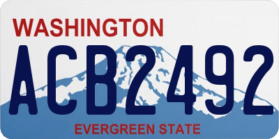 WA license plate ACB2492