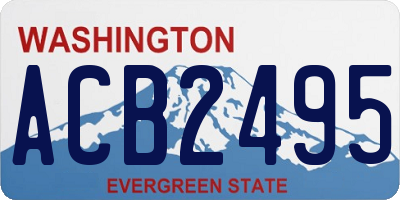 WA license plate ACB2495