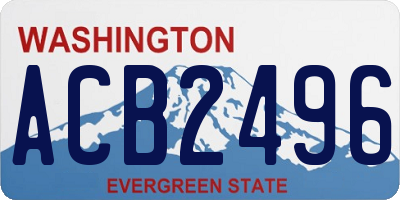 WA license plate ACB2496