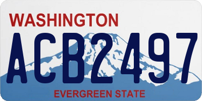 WA license plate ACB2497