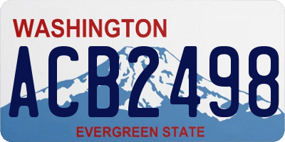 WA license plate ACB2498