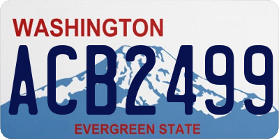 WA license plate ACB2499