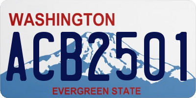 WA license plate ACB2501