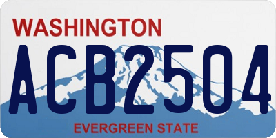 WA license plate ACB2504