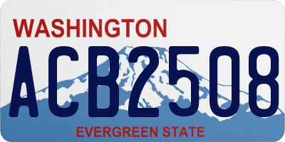 WA license plate ACB2508