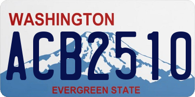 WA license plate ACB2510