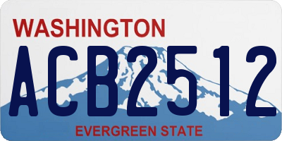 WA license plate ACB2512