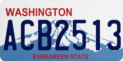 WA license plate ACB2513