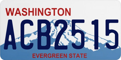 WA license plate ACB2515