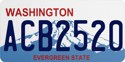 WA license plate ACB2520