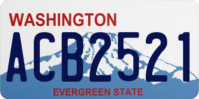 WA license plate ACB2521