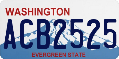 WA license plate ACB2525