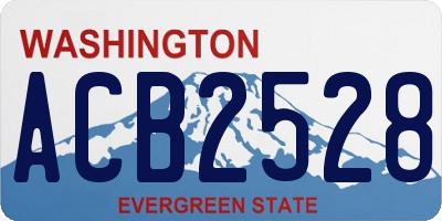 WA license plate ACB2528