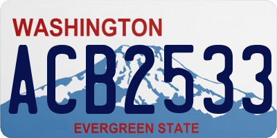 WA license plate ACB2533
