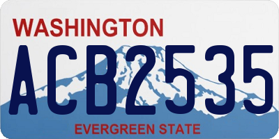 WA license plate ACB2535