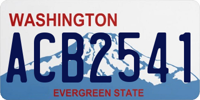 WA license plate ACB2541