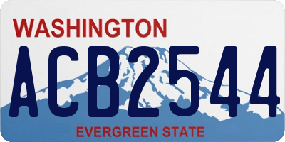 WA license plate ACB2544