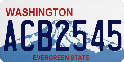 WA license plate ACB2545