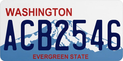 WA license plate ACB2546