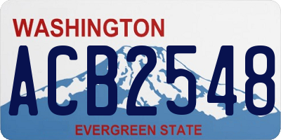 WA license plate ACB2548