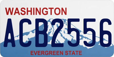 WA license plate ACB2556