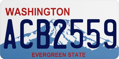 WA license plate ACB2559