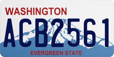 WA license plate ACB2561